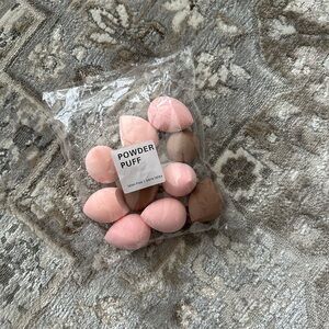 Pink and Brown Powder Puff Set